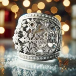 DALL·E 2024-04-16 12.56.58 - A festive image showcasing a seasonal ring designed for holiday celebrations. The ring features intricate festive designs, incorporating symbols like